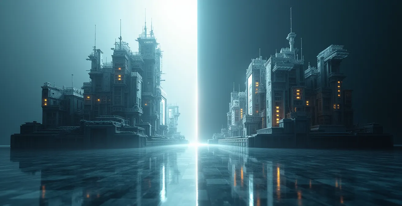 Visual comparison of cloud and on-premise security layers for document management