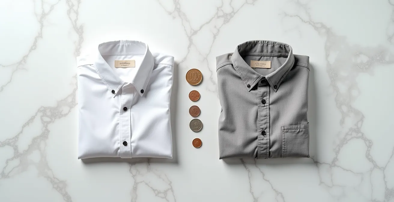 Mathematical breakdown showing long-term value of quality clothing investment