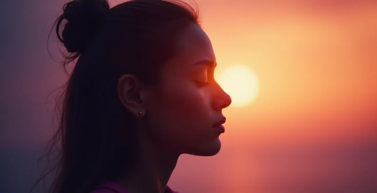 Close-up visualization of prefrontal cortex activation during mindfulness meditation