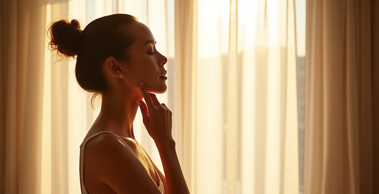 Clean minimalist view of healthy skin texture showing gradual improvement